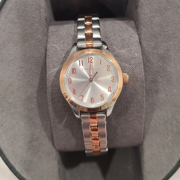 NWT Caravelle Women's Two Tone Quartz Watch Designed By Bulova - Picture 3 of 14